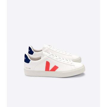 Low Tops Sneakers Barbati Veja CAMPO CHROMEFREE White/Orange/Blue | RO 297WNB